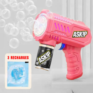 BUBBLE GUN + 3 RECHARGES